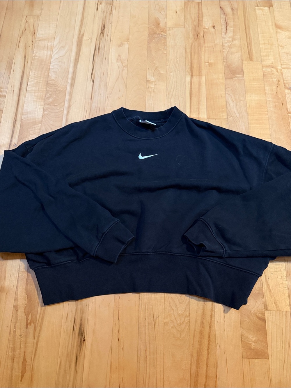Bike boxy oversized cropped crewneck